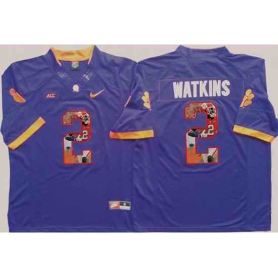 Tigers #2 Sammy Watkins Purple Player Fashion Stitched NCAA Jersey